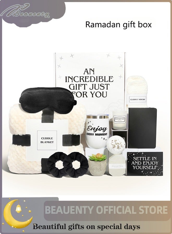 Beauenty Ramadan Gift Set | Premium 12-Piece Self-Care Kit – Plush Cuddle Blanket, Silky Eye Mask & Exclusive Essentials | Ideal for Ramadan Gifting & Special Occasions ﻿ - Image 1